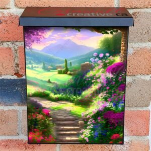 Blooming Summer Path Colonial Mailbox Cover