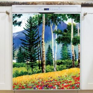 Summer Days at the Meadow Magnetic Dishwasher Door Cover
