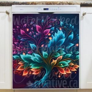 Glowing Fantasy Tree #1 Magnetic Dishwasher Door Cover