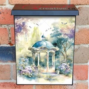 Pretty Summer Gazebo Colonial Mailbox Cover