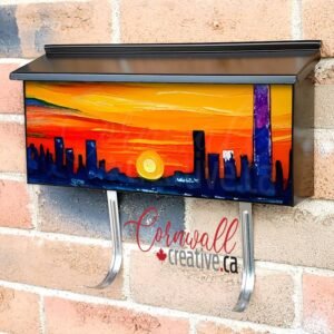 Rainbow Colored Cities   New York Wall-mounted Townhouse Mailbox Cover