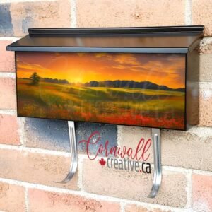 Sunrise in the Meadow #2 Wall-mounted Townhouse Mailbox Cover
