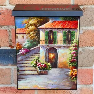 Italian Seaside Terrace #2 Colonial Mailbox Cover