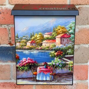 Italian Seaside Terrace #3 Colonial Mailbox Cover
