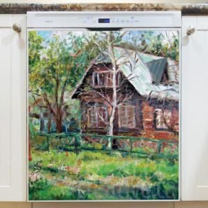 Old Country House at Spring Magnetic Dishwasher Door Cover