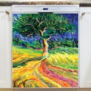 Tree of Rainbow Colors Magnetic Dishwasher Door Cover