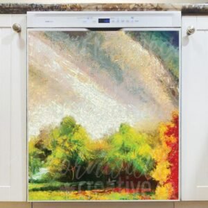 Rainbow Over the Trees #2 Magnetic Dishwasher Door Cover
