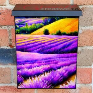 Purple Lavender fields Colonial Mailbox Cover
