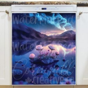 Lilies of the Lake Magnetic Dishwasher Door Cover