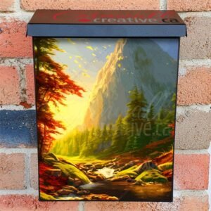Beautiful Mountain River Colonial Mailbox Cover