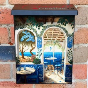 Cozy Greek Tavern #1 Colonial Mailbox Cover