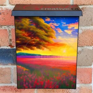 Sunrise over the Tulip Field Colonial Mailbox Cover
