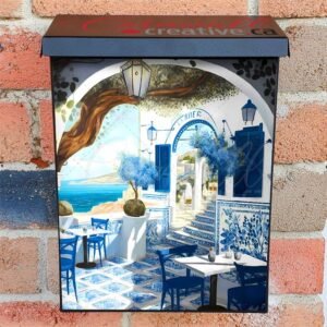 Cozy Greek Tavern #3 Colonial Mailbox Cover