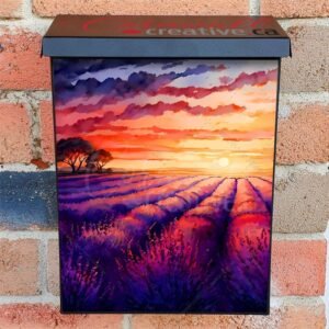Summer Lavender Field #1 Colonial Mailbox Cover