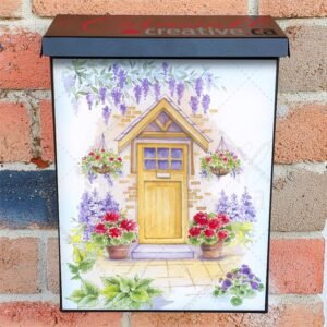 Flower Cottage Door Colonial Mailbox Cover