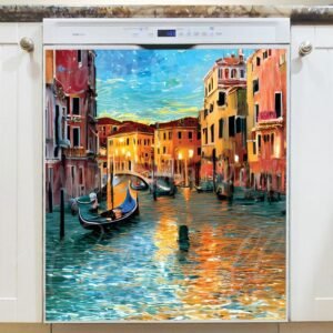 Beautiful Canal in Venice Magnetic Dishwasher Door Cover