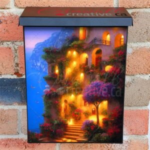 Romantic Villa Balcony #1 Colonial Mailbox Cover