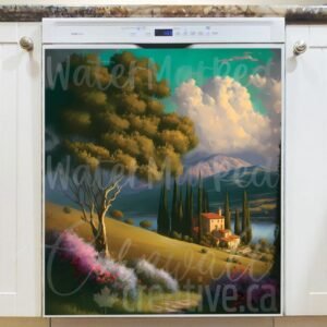 Mediterranean Landscape Magnetic Dishwasher Door Cover