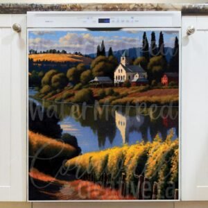 Springtime Church Magnetic Dishwasher Door Cover