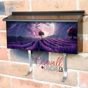 Summer Lavender Field #3 Wall-mounted Townhouse Mailbox Cover