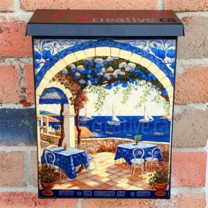 Cozy Greek Tavern #6 Colonial Mailbox Cover