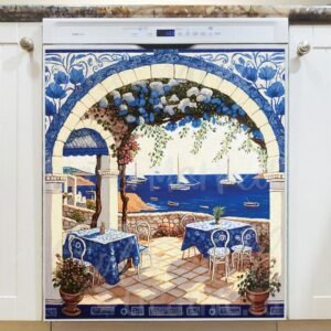 Cozy Greek Tavern #6 Magnetic Dishwasher Door Cover