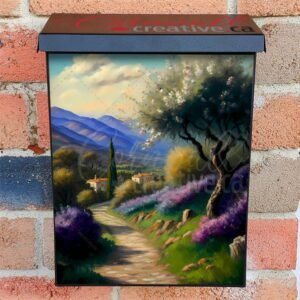 Little Village in the Meadow Colonial Mailbox Cover