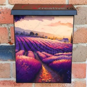 Summer Lavender Field #4 Colonial Mailbox Cover