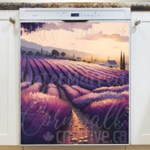 Summer Lavender Field #4 Magnetic Dishwasher Door Cover