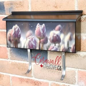 Tulips in the Snow #2 Wall-mounted Townhouse Mailbox Cover