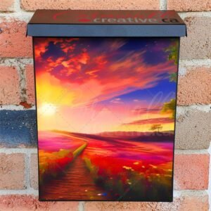 Flower Path Through the Meadow Colonial Mailbox Cover