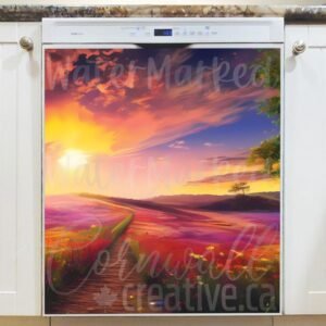 Flower Path Through the Meadow Magnetic Dishwasher Door Cover