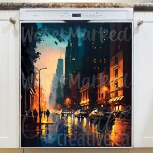 After Rain in New York Magnetic Dishwasher Door Cover