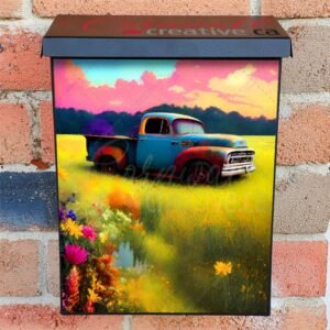 Old Farmhouse Truck #5 Colonial Mailbox Cover