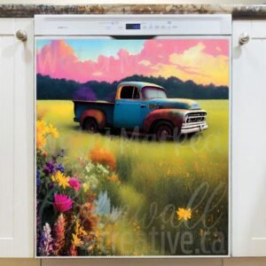 Old Farmhouse Truck #5 Magnetic Dishwasher Door Cover