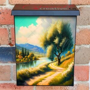 Tuscan River and Cottage Colonial Mailbox Cover