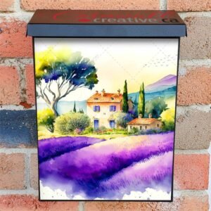 The Purple Lavenders Cottage Colonial Mailbox Cover