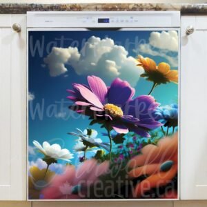 Spring Flowers in the Meadow #3 Magnetic Dishwasher Door Cover