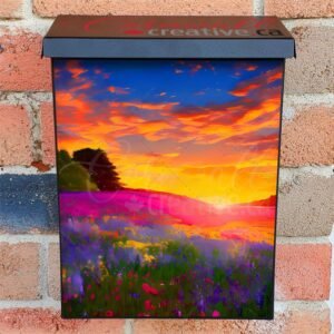 Beautiful Flower Fields Colonial Mailbox Cover