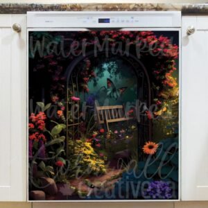 Secret Fairy Garden #8 Magnetic Dishwasher Door Cover