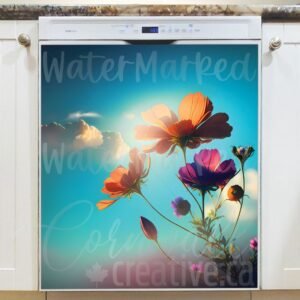 Spring Flowers in the Meadow #5 Magnetic Dishwasher Door Cover