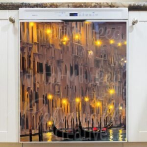 The Lights of Venice Magnetic Dishwasher Door Cover