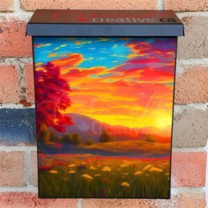 Blooming Flower Field Colonial Mailbox Cover