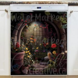 Secret Fairy Garden #5 Magnetic Dishwasher Door Cover