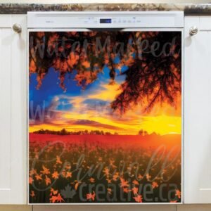 Sunset at the Lilly Field Magnetic Dishwasher Door Cover