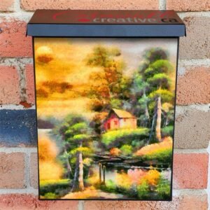 Rural Fishing Cabin #2 Colonial Mailbox Cover