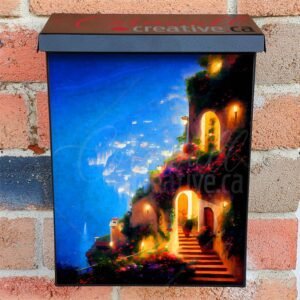 Romantic Villa Balcony #4 Colonial Mailbox Cover