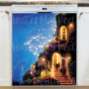 Romantic Villa Balcony #4 Magnetic Dishwasher Door Cover