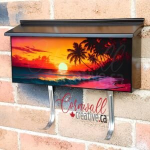 Paradise Sunset Wall-mounted Townhouse Mailbox Cover