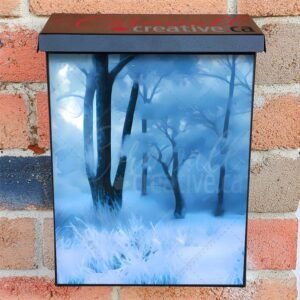 Foggy Winter Day Colonial Mailbox Cover